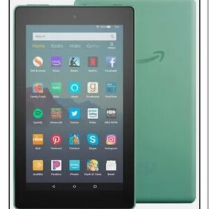 Amazon Fire 7 tablet, 9th generation with black case
